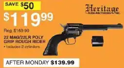 Dunham's Sports Heritage Manufacturing 22 Mag/22lr Poly Grip Rough Rider offer