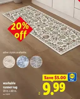 Lidl Lidl Plus washable runner rug offer