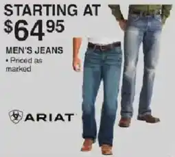 Dunham's Sports Ariat men's jeans offer