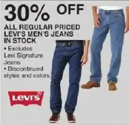Dunham's Sports Levi's men's jeans offer