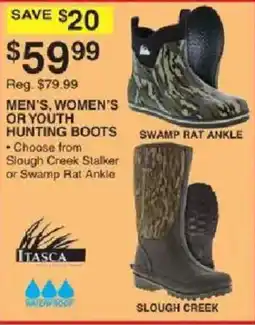Dunham's Sports Itasca men's, women's or youth hunting boots offer