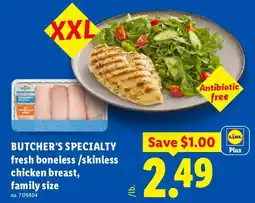Lidl Butcher's specialty fresh boneless/skinless chicken breast, family size offer