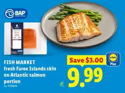 Lidl Fish Market fresh Faroe Islands skin on Atlantic salmon portion offer