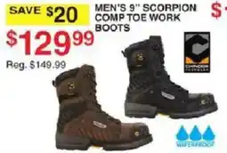 Dunham's Sports Chinook men's 9" scorpion comp toe work boots offer