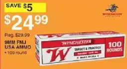 Dunham's Sports Winchester 9mm Fmj Usa Ammo offer