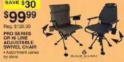 Dunham's Sports Black Sierra pro series or hi line adjustable swivel chair offer