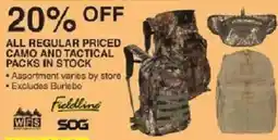 Dunham's Sports Fieldline Camo And Tactical Packs offer