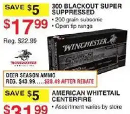 Dunham's Sports Winchester 300 Blackout Super Suppressed offer