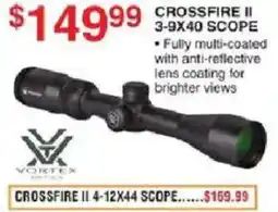 Dunham's Sports Vortex Crossfire II 3-9x40 Scope offer
