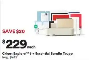 Cricut Explore 5 + Essential Bundle Taupe