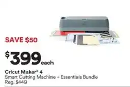 Michaels Cricut Maker 4 Smart Cutting Machine + Essentials Bundle offer