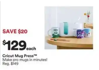 Michaels Cricut Mug Press offer