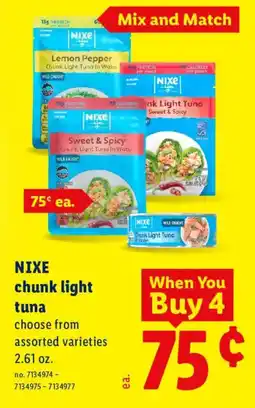 Lidl Nixe chunk light tuna offer