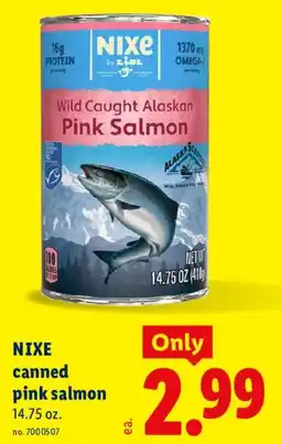 Lidl Nixe canned pink salmon offer