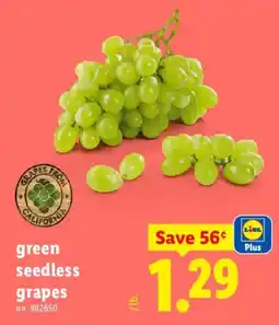 Lidl Lidl Plus green seedless grapes offer