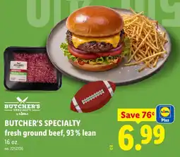 Lidl Butcher's Specialty fresh ground beef offer