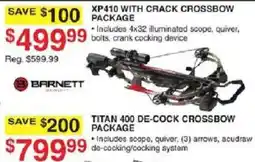 Dunham's Sports Barnett xp410 with crack crossbow package offer