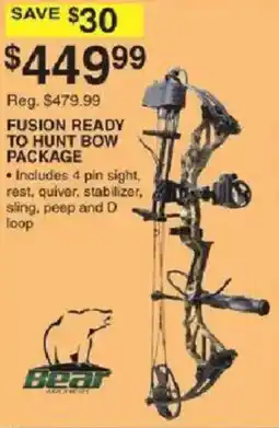 Dunham's Sports Bear Fusion Ready to Hunt Bow Package offer