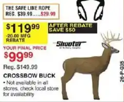 Dunham's Sports Shooter crossbow buck offer