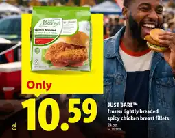 Lidl Just Bare frozen lightly breaded spicy chicken breast fillets offer