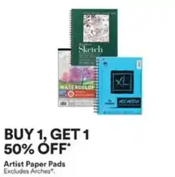 Michaels Artist Paper Pads offer
