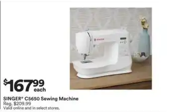 Michaels Singer C5650 Sewing Machine offer