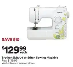 Michaels Brother SM1704 17-Stitch Sewing Machine offer