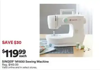 Michaels Singer M1500 Sewing Machine offer
