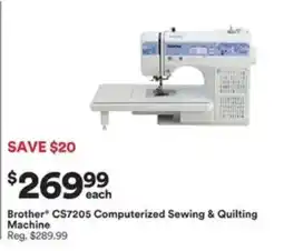 Michaels Brother CS7205 Computerized Sewing & Quilting Machine offer