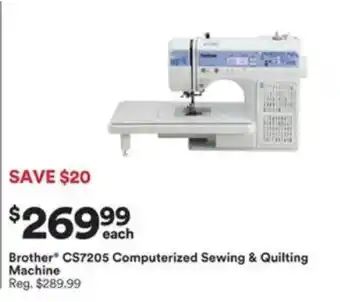 Michaels Brother CS7205 Computerized Sewing & Quilting Machine offer
