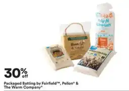 Michaels Packaged Batting by Fairfield, Pellon & The Warm Company offer