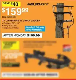 Dunham's Sports Mudboy 18' Crossfire Xt 2-Man Ladder offer