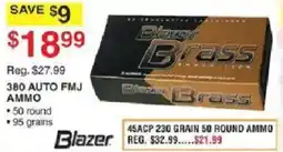 Dunham's Sports Blazer 380 Auto Fmj Ammo offer
