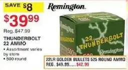 Dunham's Sports Remington thunderbolt 22 ammo offer