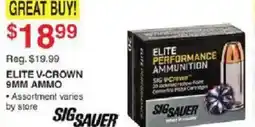 Dunham's Sports Sig Sauer elite v-crown 9mm ammo offer