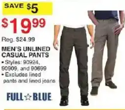 Dunham's Sports Full Blue Men's Unlined Casual Pants offer