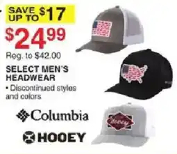 Dunham's Sports Columbia Hooey Select Men's Headwear offer