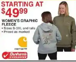 Dunham's Sports Carhartt women's graphic fleece offer