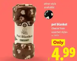Lidl Whisker & Willow Pet Blanket offer