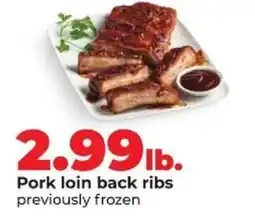 Hy-Vee Pork loin back ribs offer