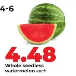 Hy-Vee Whole seedless watermelon offer