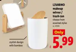 Lidl Livarno makeup mirror / trash can offer