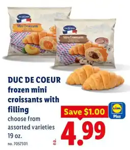 Lidl Duc de Coeur frozen mini croissants with filling offer
