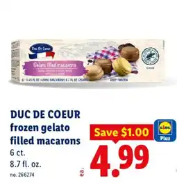 Lidl Duc de Coeur frozen gelato filled macarons offer