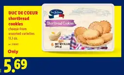 Lidl Duc de coeur shortbread cookies offer