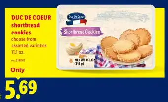 Duc de coeur shortbread cookies