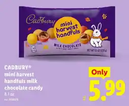 Lidl Cadbury mini harvest handfulls milk chocolate candy offer