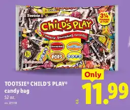 Lidl Tootsie child's play candy bag offer