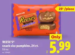 Lidl Reese's snack size pumpkins offer