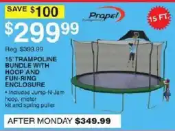 Dunham's Sports Propel 15' Trampoline Bundle With Hoop And Fun-Ring Enclosure offer